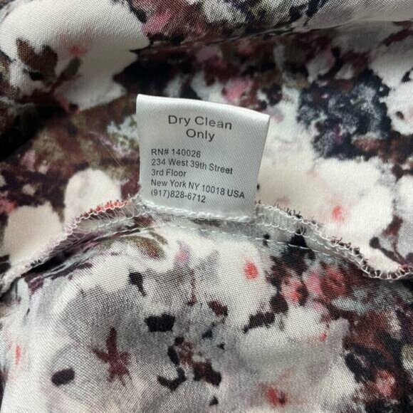 PARKER 100% Silk Floral Peplum Blouse XS - Picture 5 of 6